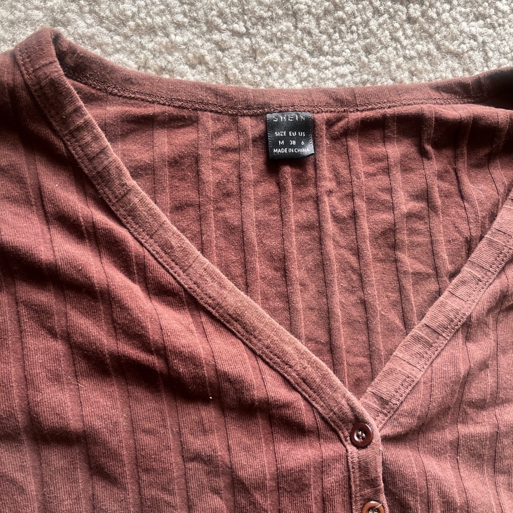 3 Pack Ribbed Button-Up Crop Top - Picture 3 of 8